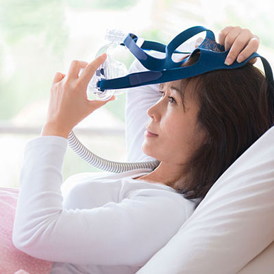 cpap-mask-woman Powered Patient Lift